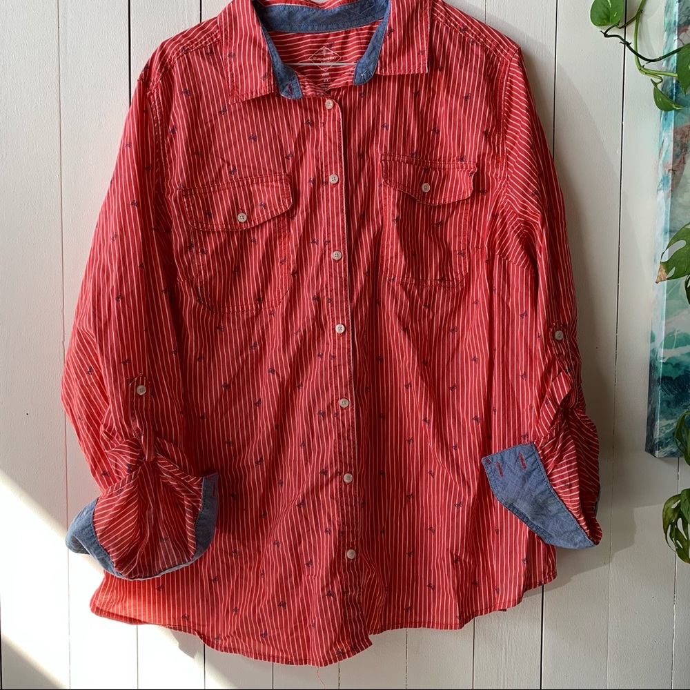 Women’s 2x St. Johns Bay butterfly button up